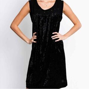 Mystree womens black sleeveless crushed Beverly oversized dress NWT